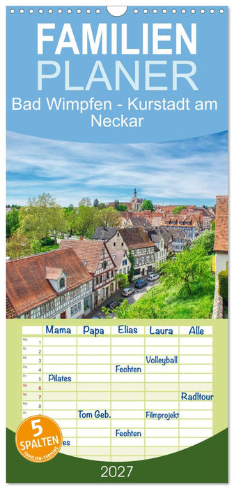 Bad Wimpfen - Kurstadt am Neckar (CALVENDO Familienplaner 2027)