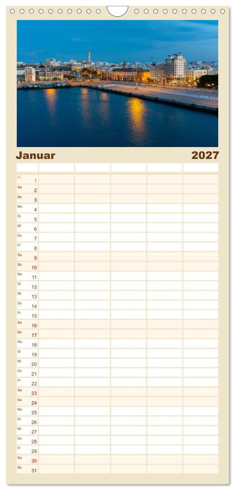 Sehnsuchtshäfen in der Nacht (CALVENDO Familienplaner 2027)