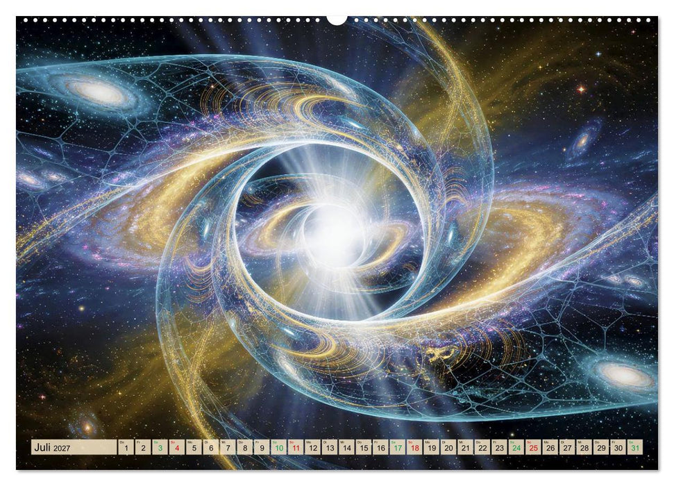 Vom All inspiriert - Quantenschleifen und Quantentunnel (CALVENDO Premium Wandkalender 2027)