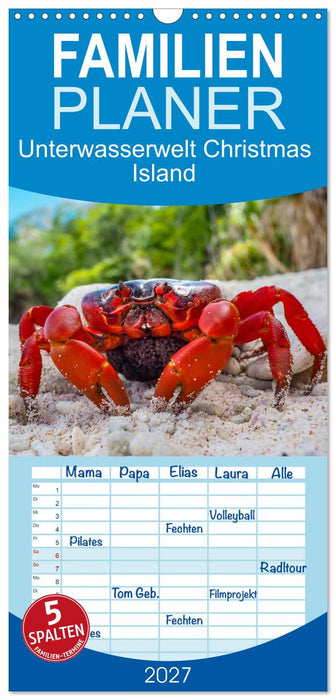 Unterwasserwelt Christmas Island (CALVENDO Familienplaner 2027)