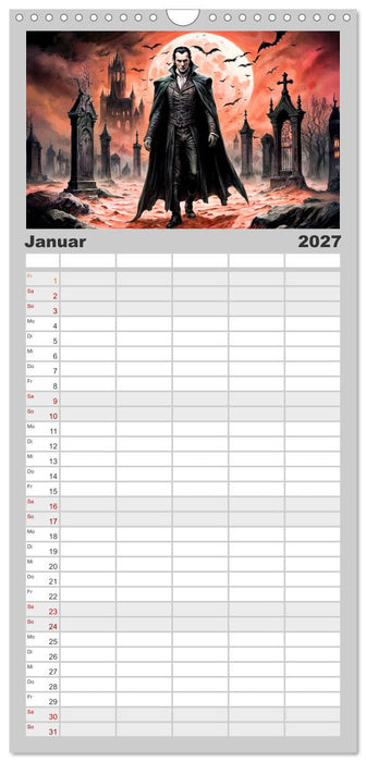 Finsternis der Vampire - Mystischer düsterer Fantasy Kalender (CALVENDO Familienplaner 2027)