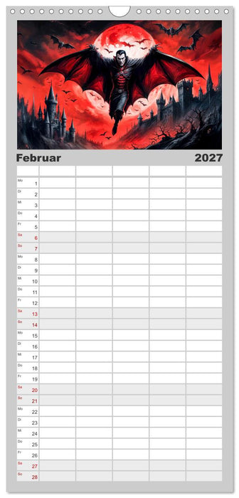 Finsternis der Vampire - Mystischer düsterer Fantasy Kalender (CALVENDO Familienplaner 2027)