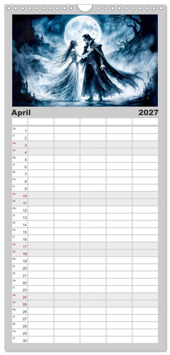 Finsternis der Vampire - Mystischer düsterer Fantasy Kalender (CALVENDO Familienplaner 2027)