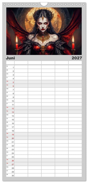 Finsternis der Vampire - Mystischer düsterer Fantasy Kalender (CALVENDO Familienplaner 2027)