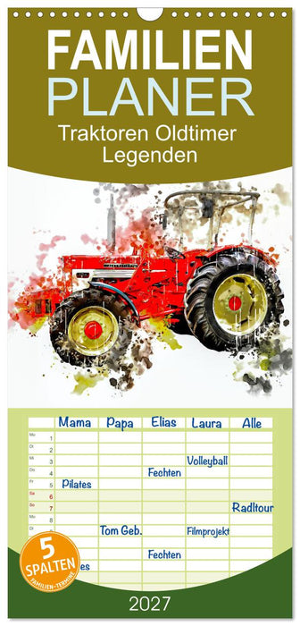 Traktoren Oldtimer Legenden (CALVENDO Familienplaner 2027)