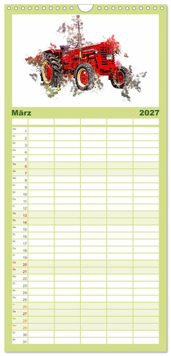 Traktoren Oldtimer Legenden (CALVENDO Familienplaner 2027)