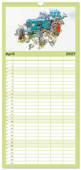 Traktoren Oldtimer Legenden (CALVENDO Familienplaner 2027)