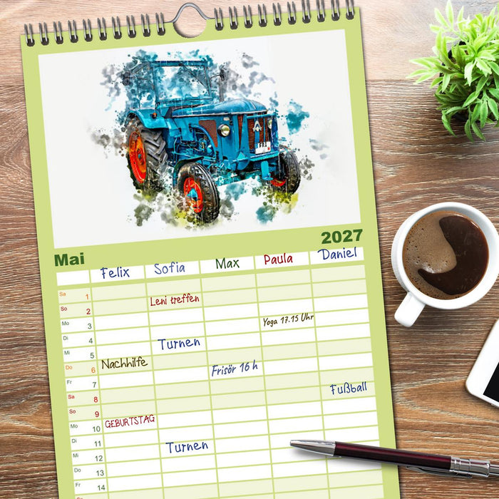 Traktoren Oldtimer Legenden (CALVENDO Familienplaner 2027)
