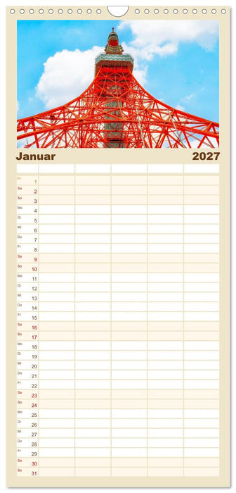 Unterwegs in Japan (CALVENDO Familienplaner 2027)