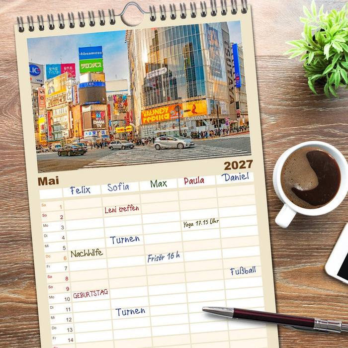 Unterwegs in Japan (CALVENDO Familienplaner 2027)