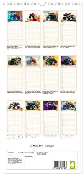 Die Macht der Monstertrucks (CALVENDO Familienplaner 2027)