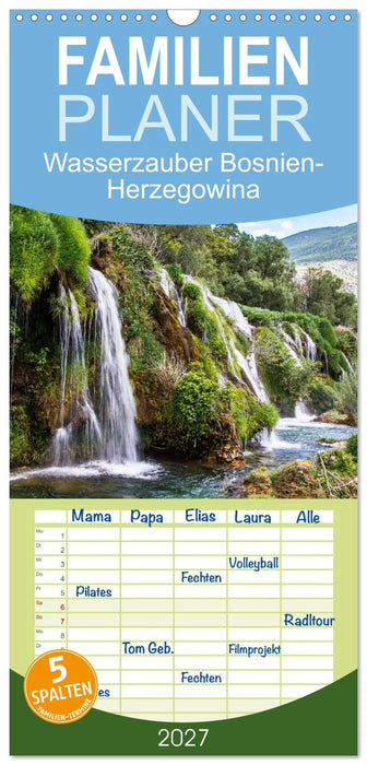 Wasserzauber Bosnien-Herzegowina (CALVENDO Familienplaner 2027)