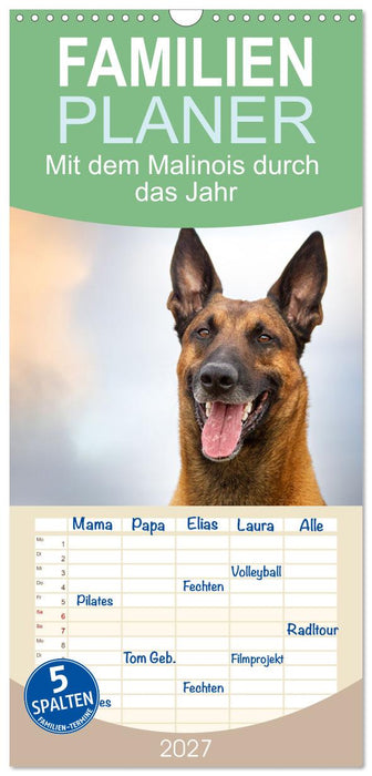 Mit dem Malinois durch das Jahr (CALVENDO Familienplaner 2027)