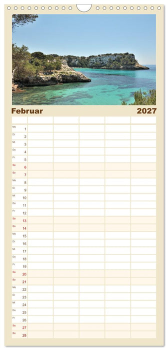 Menorca, die schöne Schwester (CALVENDO Familienplaner 2027)