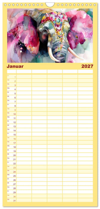 Farbenfrohe Giganten (CALVENDO Familienplaner 2027)