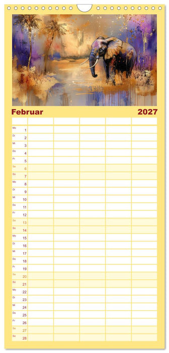 Farbenfrohe Giganten (CALVENDO Familienplaner 2027)