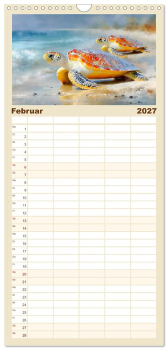 Meeresschildkröten. Reise durch die Ozeane (CALVENDO Familienplaner 2027)