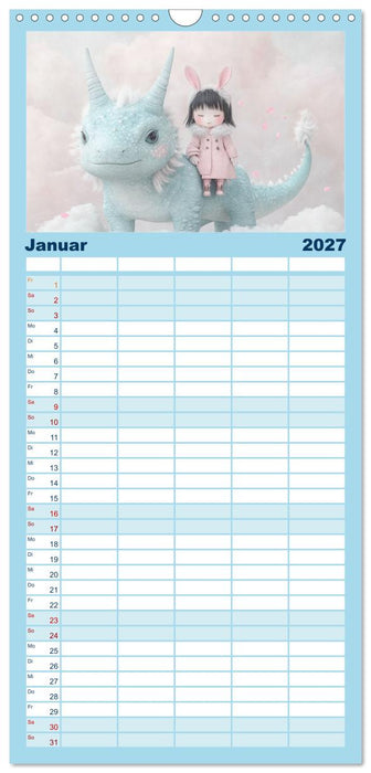 Dinozauber – Wenn Urzeitbewohner zu Freunden werden (CALVENDO Familienplaner 2027)