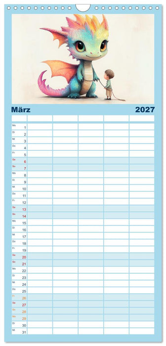 Dinozauber – Wenn Urzeitbewohner zu Freunden werden (CALVENDO Familienplaner 2027)