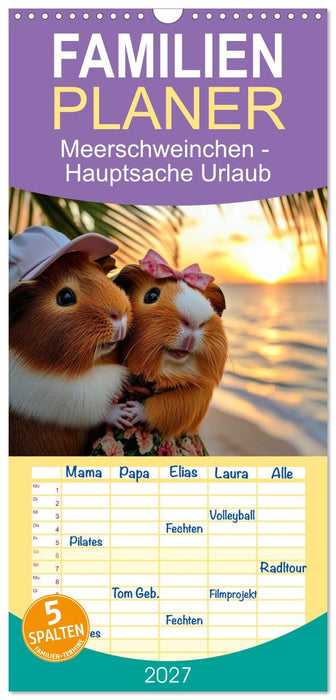 Meerschweinchen - Hauptsache Urlaub (CALVENDO Familienplaner 2027)
