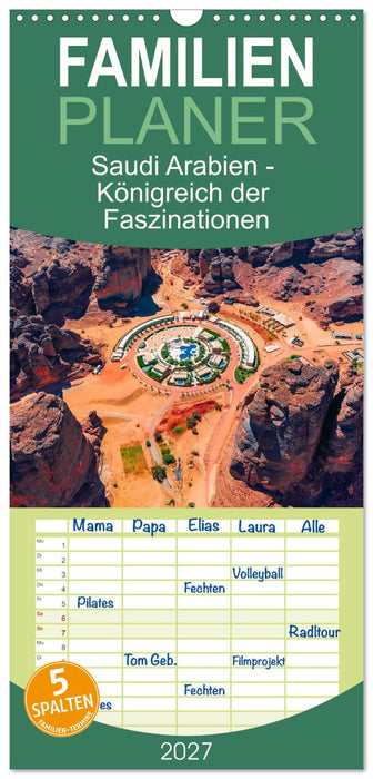 Saudi Arabien - Königreich der Faszinationen (CALVENDO Familienplaner 2027)