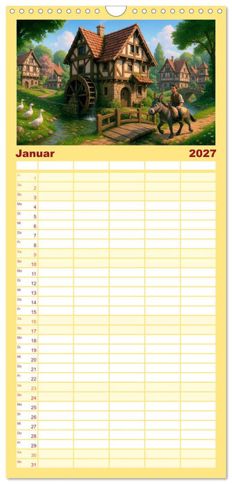 Farbenfrohes Mittelalter (CALVENDO Familienplaner 2027)
