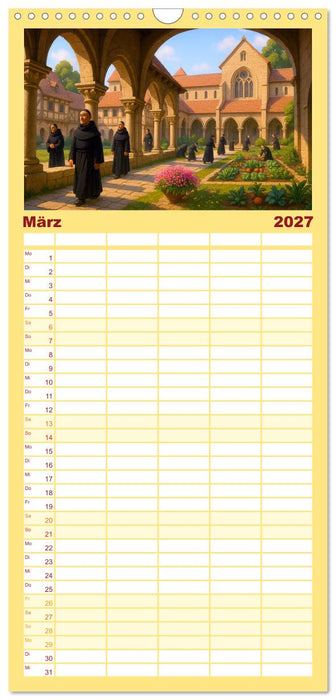 Farbenfrohes Mittelalter (CALVENDO Familienplaner 2027)