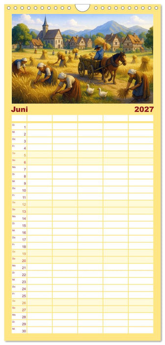 Farbenfrohes Mittelalter (CALVENDO Familienplaner 2027)