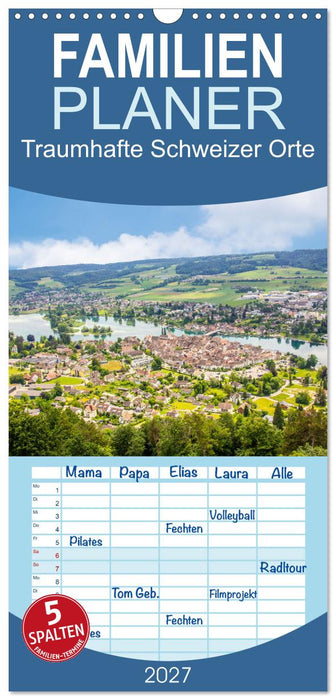 Traumhafte Schweizer Orte (CALVENDO Familienplaner 2027)