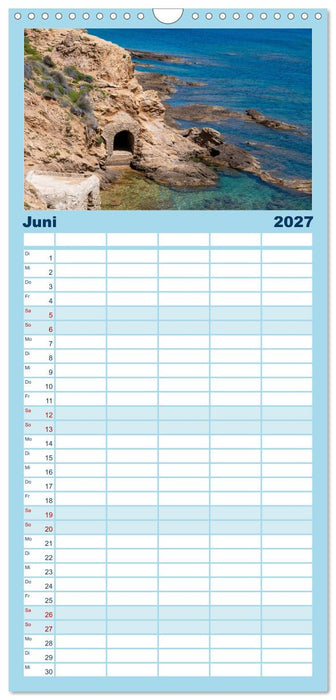 Mykonos - Natur, Meer und weiße Wände (CALVENDO Familienplaner 2027)