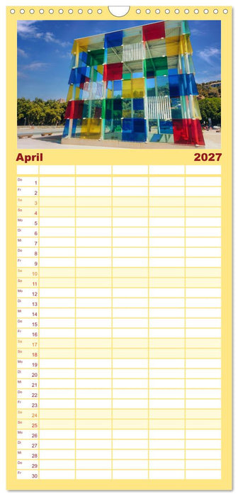 Malaga Highlights der Stadt an der Costa del Sol (CALVENDO Familienplaner 2027)