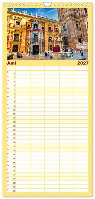 Malaga Highlights der Stadt an der Costa del Sol (CALVENDO Familienplaner 2027)