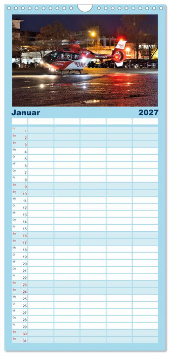 Die beeindruckende Welt der Hubschrauber (CALVENDO Familienplaner 2027)