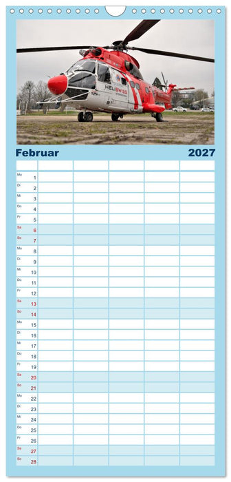 Die beeindruckende Welt der Hubschrauber (CALVENDO Familienplaner 2027)