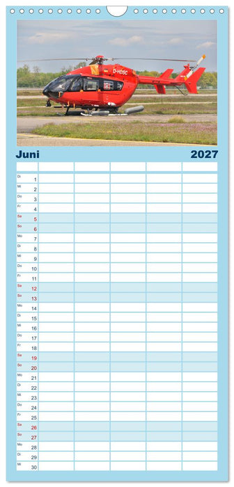 Die beeindruckende Welt der Hubschrauber (CALVENDO Familienplaner 2027)