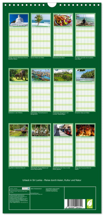 Urlaub in Sri Lanka - Reise durch Asien, Kultur und Natur (CALVENDO Familienplaner 2027)