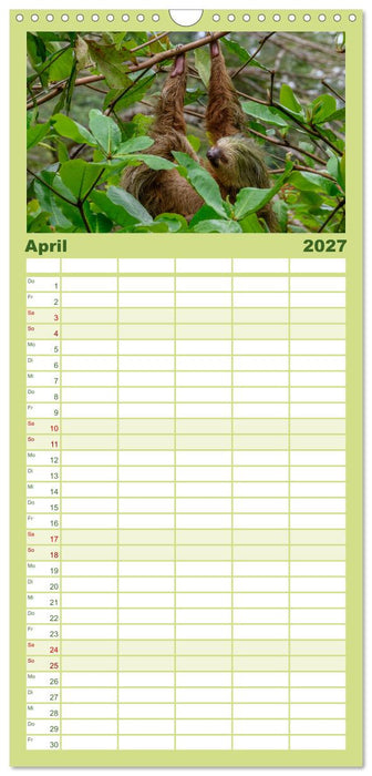 Costa Rica - Naturparadies zwischen Karibik und Pazifik (CALVENDO Familienplaner 2027)