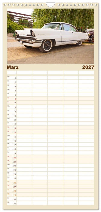 Damals war's - Oldtimer der Fünfziger bis Achtziger Jahre (CALVENDO Familienplaner 2027)