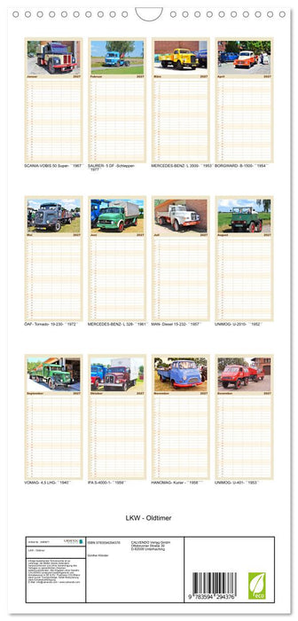 LKW - Oldtimer (CALVENDO Familienplaner 2027)