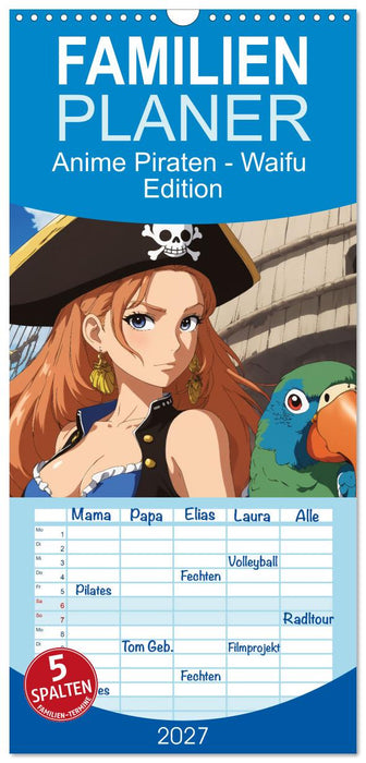 Anime Piraten - Waifu Edition (CALVENDO Familienplaner 2027)
