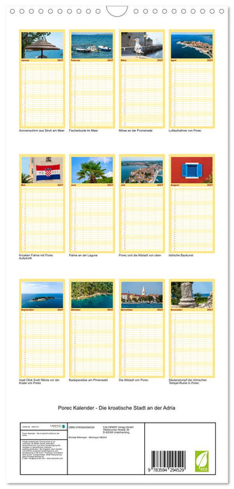 Porec Kalender - Die kroatische Stadt an der Adria (CALVENDO Familienplaner 2027)