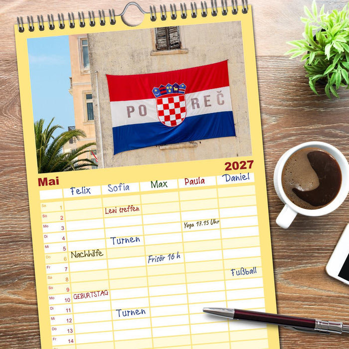 Porec Kalender - Die kroatische Stadt an der Adria (CALVENDO Familienplaner 2027)