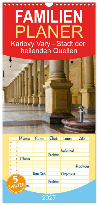 Karlovy Vary - Stadt der heilenden Quellen (CALVENDO Familienplaner 2027)