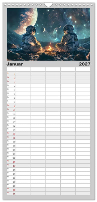 Zwischen Sternenstaub und Stille (CALVENDO Familienplaner 2027)