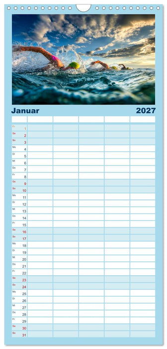 Triathlon - Grenzen verschieben (CALVENDO Familienplaner 2027)