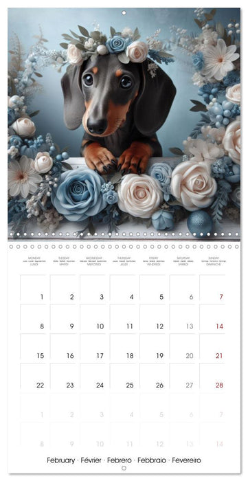 Dachshund Joy and Flower Beauty (CALVENDO Monthly Calendar 2027)