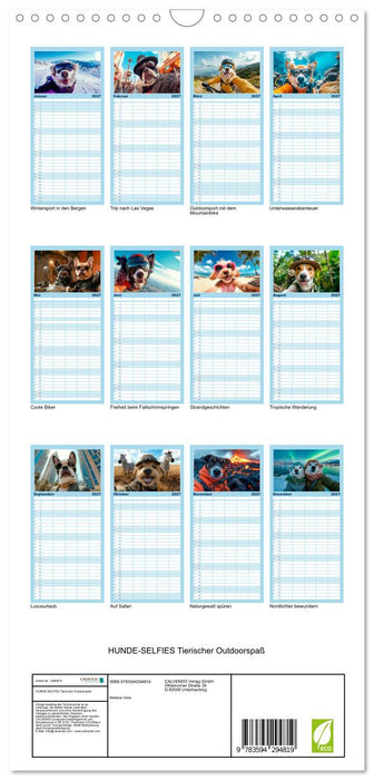 HUNDE-SELFIES Tierischer Outdoorspaß (CALVENDO Familienplaner 2027)