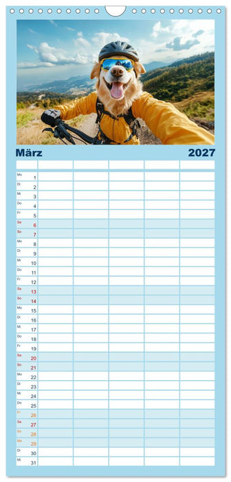 HUNDE-SELFIES Tierischer Outdoorspaß (CALVENDO Familienplaner 2027)