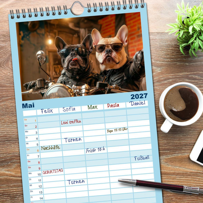 HUNDE-SELFIES Tierischer Outdoorspaß (CALVENDO Familienplaner 2027)