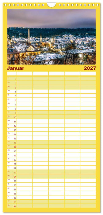 Malerisches Stuttgart (CALVENDO Familienplaner 2027)